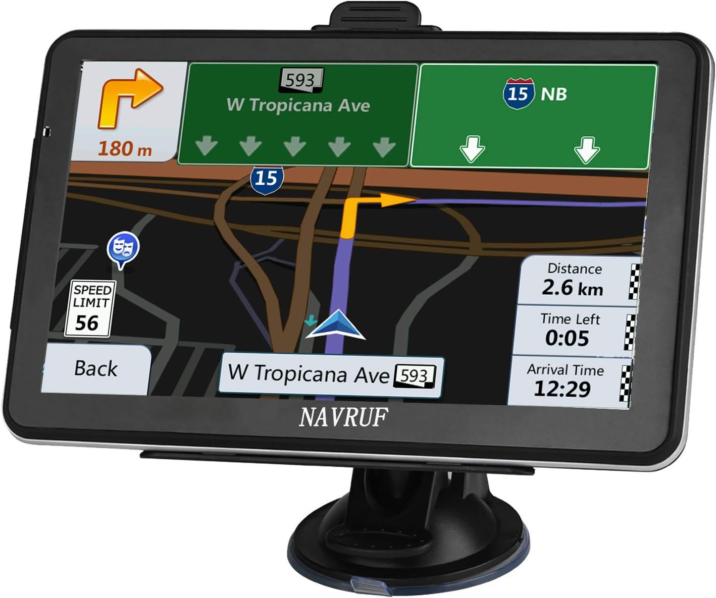 GPS Navigation for car, 7-inch HD 8GB Voice Prompt GPS Navigation System, Built-in North America map Contains (USA, Canada, Mexico Map) Lifetime Map Free Updates
