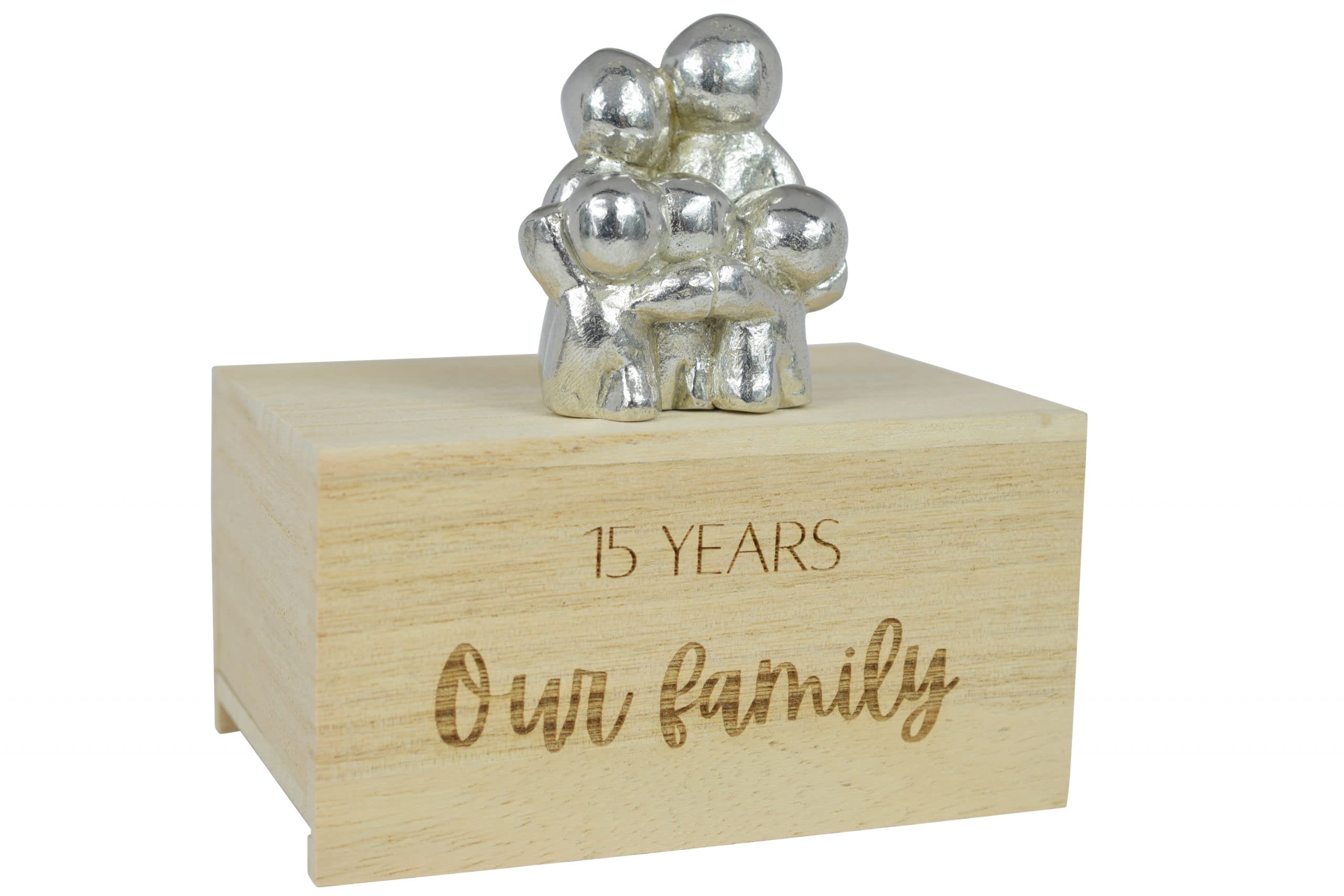15 Year Anniversary Our Little Hugging Family Choose Amount of Children (3 Children)