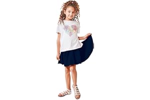 KIDPIK Fun & Flairy Skirt & Active Short Hybrid - Choose from Stripe Knit, Double Ruffles, Front Tie or Basic Skater Swing