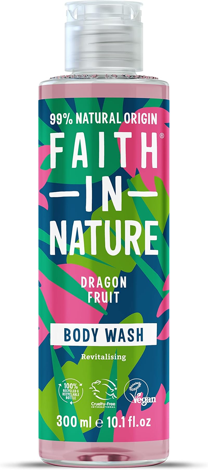 Faith In Nature Dragon Fruit Body Wash 300 ml Natural Vegan Cruelty Free SLS