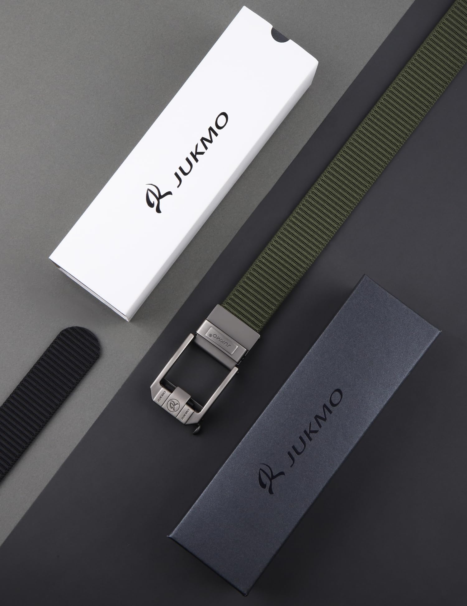 JUKMO Men's Reversible Ratchet Belt - 2 Styles in