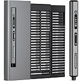 AM ARROWMAX Precison Electric Screwdriver, 74 in 1 Mini Power Screwdriver Set w/ 70 Magnetic Bits, 5 Torque Modes, Red Dot, IF Winning Design, Rechargeable Small Cordless Screwdriver for Phone, DIY