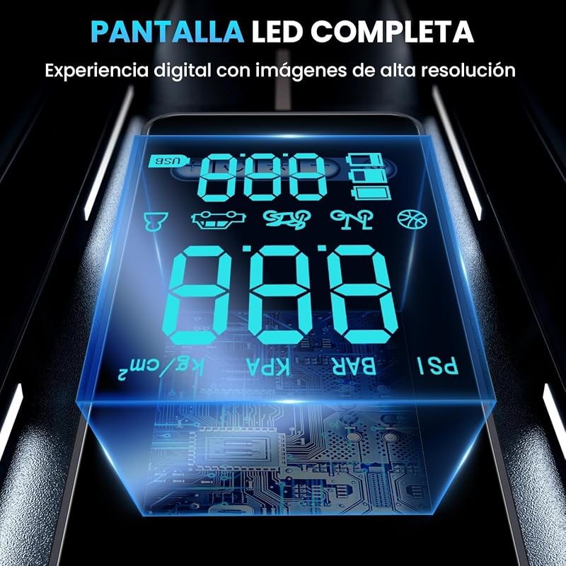 Inflador Ruedas Coche 150 PSI Hinchador Electrico Compresor Aire Compresor — foto 4 de 8