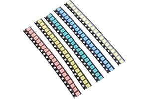 AEDIKO 3528 1210 SMD LED Kit 100pcs 5 Colors SMD LED Diode Lights Kit Super Bright Lighting Bulb Lamps,Electronics Components Light,Emitting Diodes (Mini Chip 0.12 x 0.1 inch)