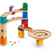 Hape Quadrilla Cliffhanger Wooden Marble Run Blocks | Marble Maze