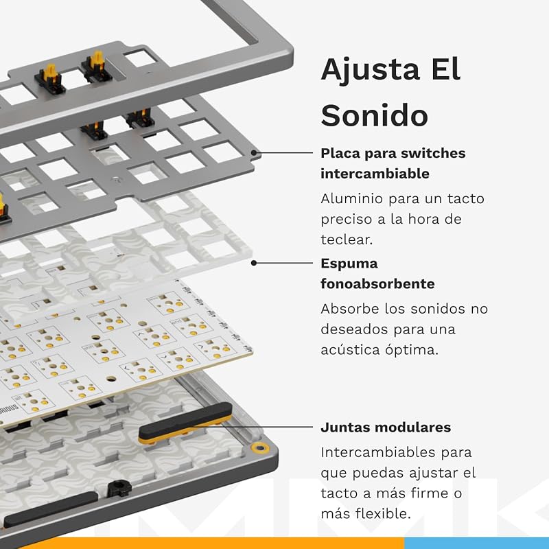 GMMK 3 Pro HE 75% Barebones ANSI Modular Keyboard Case (Prata)
