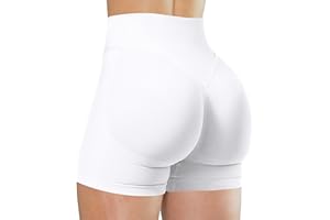 Unthewe Womens Workout Seamless Scrunch Butt Lifting Shorts High Waisted Tummy Control Gym Yoga Shorts