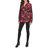 Calvin Klein Womens Printed Long Sleeve Blouse