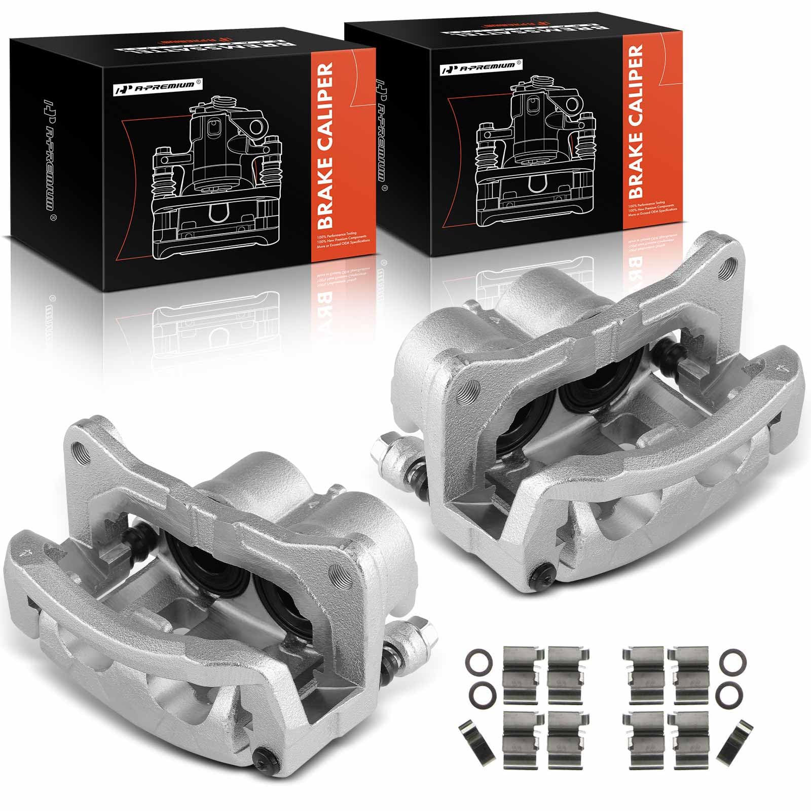 Photo 1 of A-Premium Disc Brake Caliper Assembly with Bracket Compatible with Select Ford and Lincoln Models - Edge & MKX 2007-2010, V6 3.5L - Front Driver and Passenger Side, 2-PC Set