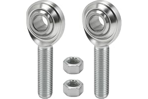 Newnessai 2Pcs CM4 Rod End Bearings with Jam Nuts, 1/4 X 1/4-28 Right Hand Male Thread Heim Joint, Ideal for CNC Equipment