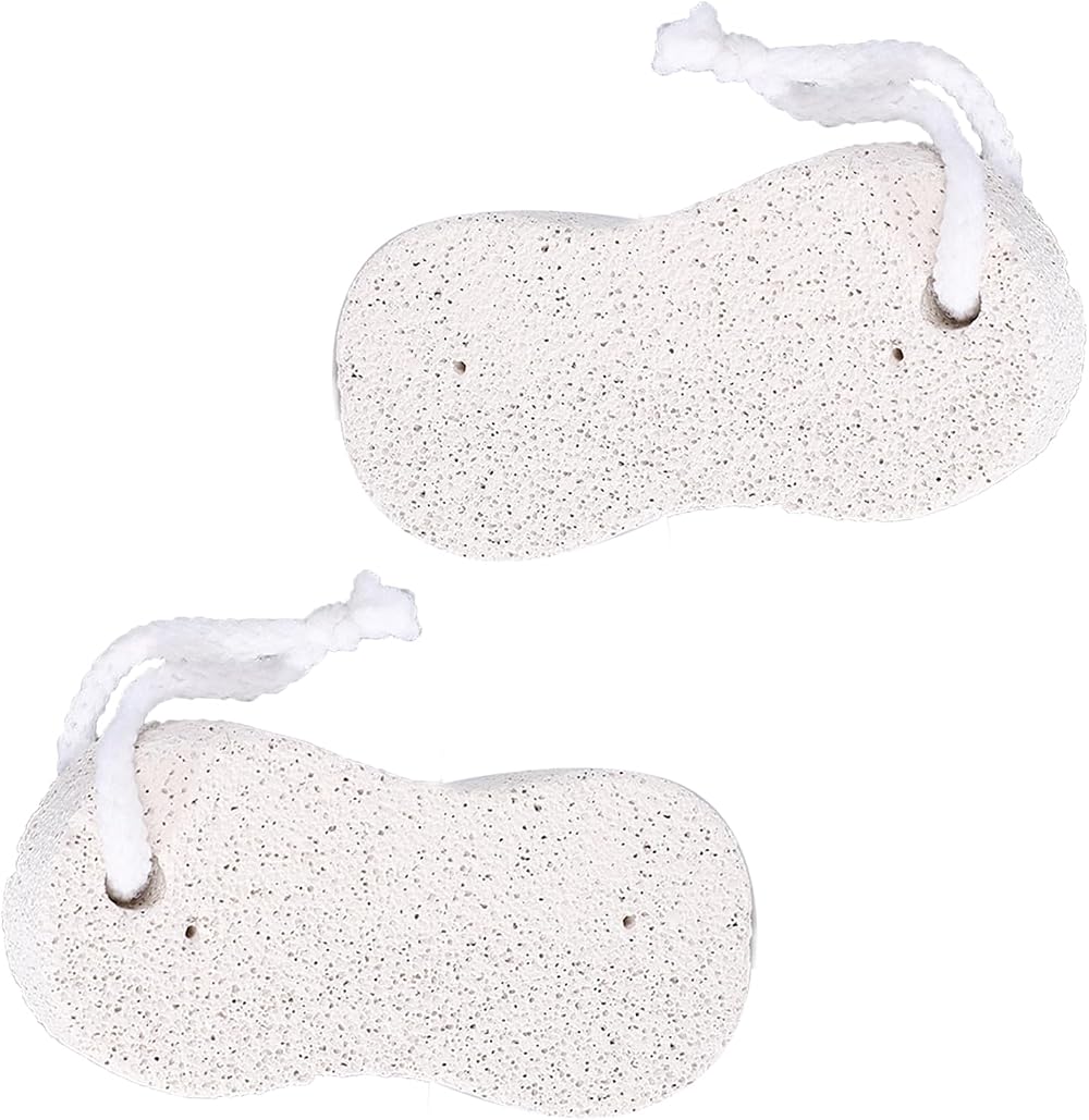 JOYVOX Natural Pumice Stone Pair Foot Scrubber Exfoliating Callus Remover Hard