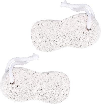 JOYVOX Natural Pumice Stone Pair Foot Scrubber Exfoliating Callus Remover Hard
