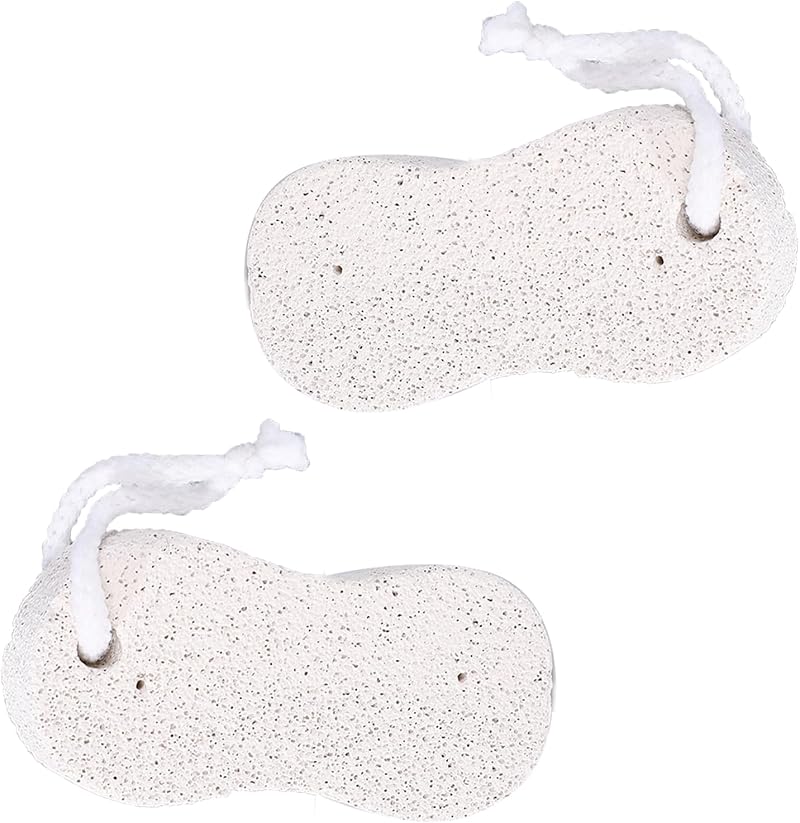 JOYVOX Natural Pumice Stone Pair Foot Scrubber Exfoliating Callus Remover Hard