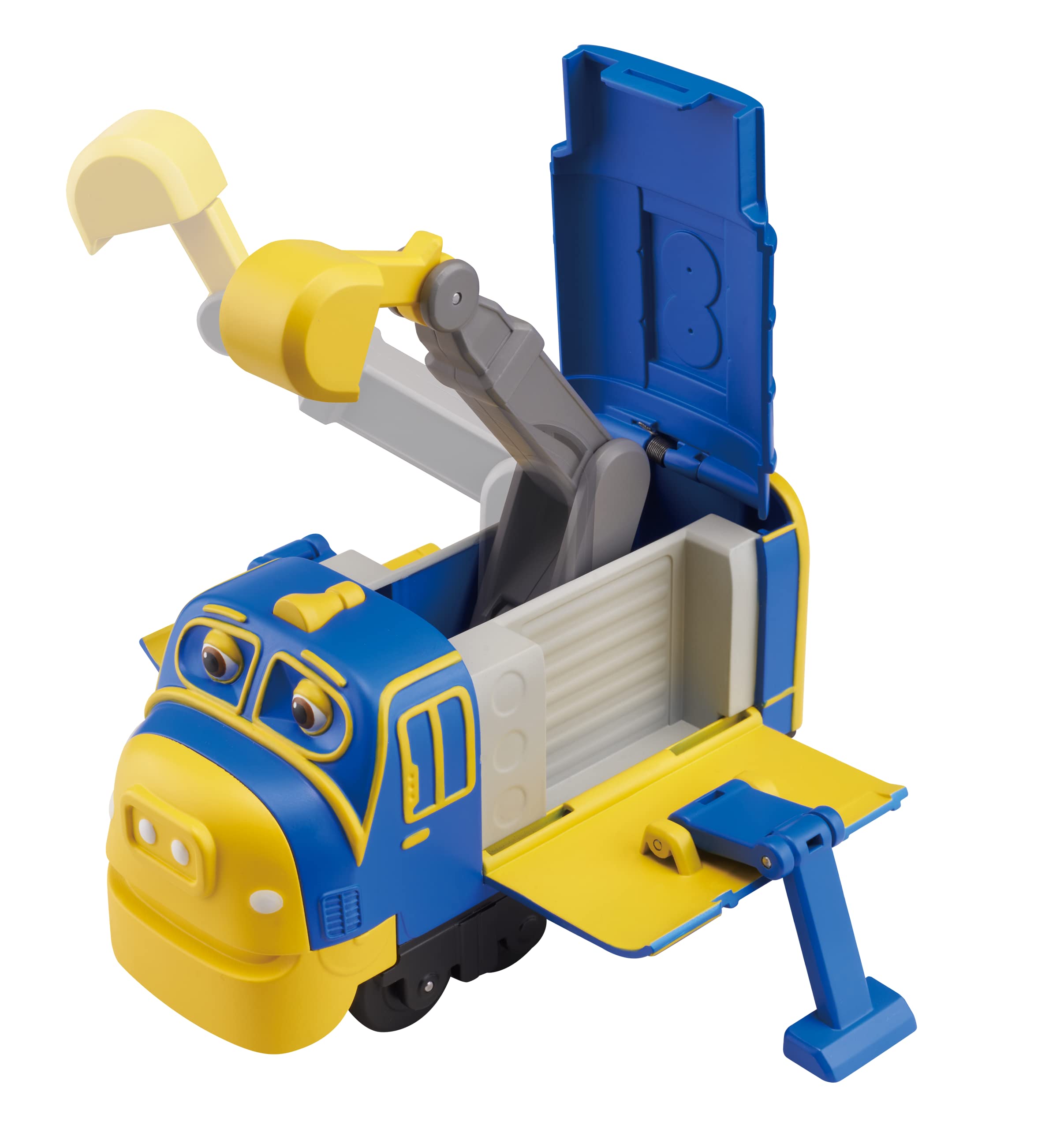 Chuggington Pop and Transform Brewster | 2-in-1 Surprise Transformation Toy | Free-Rolling Wheels | 5 Inch Scale | Gifts Toys for 3+Years Old Boy Girl