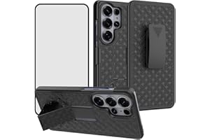 Ailiber Case for Samsung Galaxy S26 Ultra, Samsung S26 Ultra Belt Clip Holster with Screen Protector, Swivel Kickstand Holder