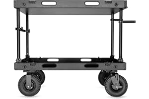 PROAIM Victor Lite 48” Video Production Camera Cart for Film/Studio/Stage | DIT/Sound/Lighting Storage Cart I Foldable, Paylo