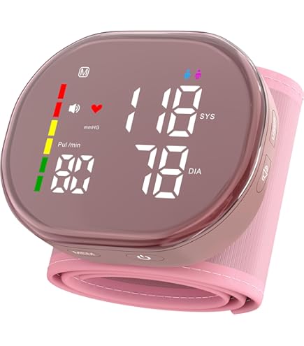 Aleshon Wrist Blood Pressure Monitor With Adjustable Cuff | 3-Color Indicator & Dual Memory Voice Large Lcd Display Digital Bp Machine Black - View #9