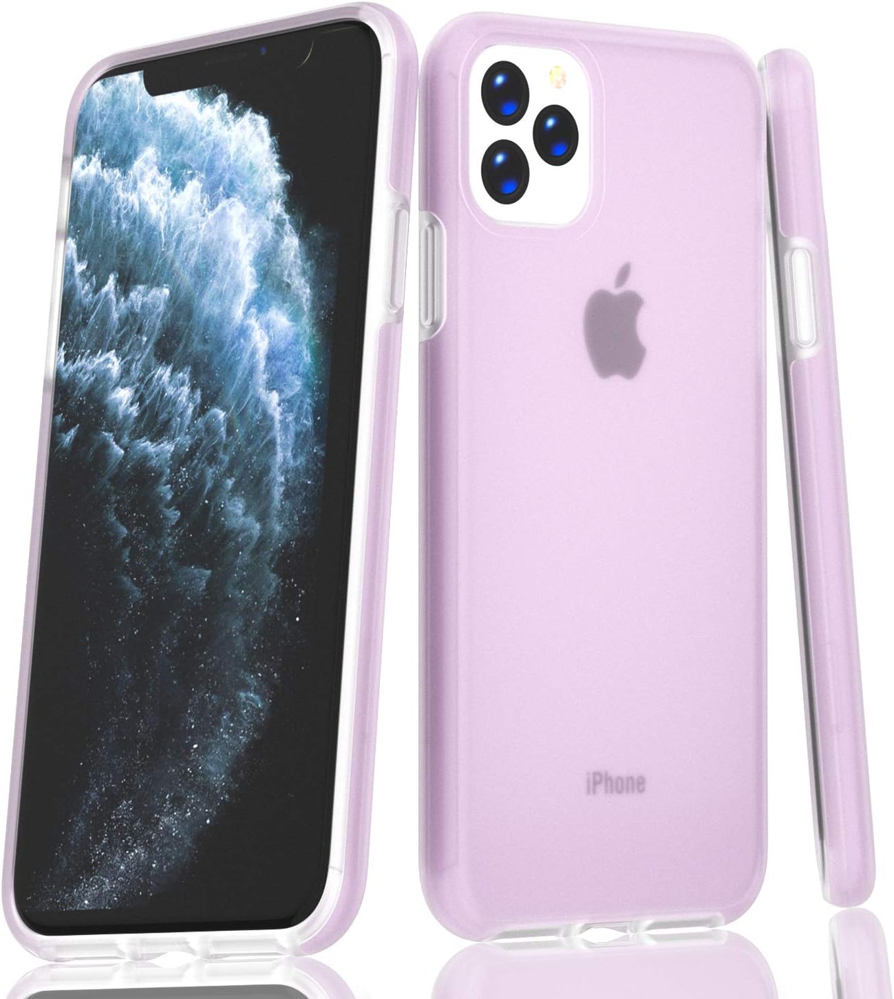 EFFENX iPhone 11 Pro Case Matte PinkTranslucent Thin Slim