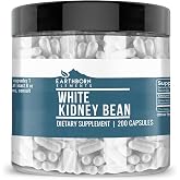 Earthborn Elements White Kidney Bean Extract 200 Capsules, Pure &amp; Undiluted, No Additives