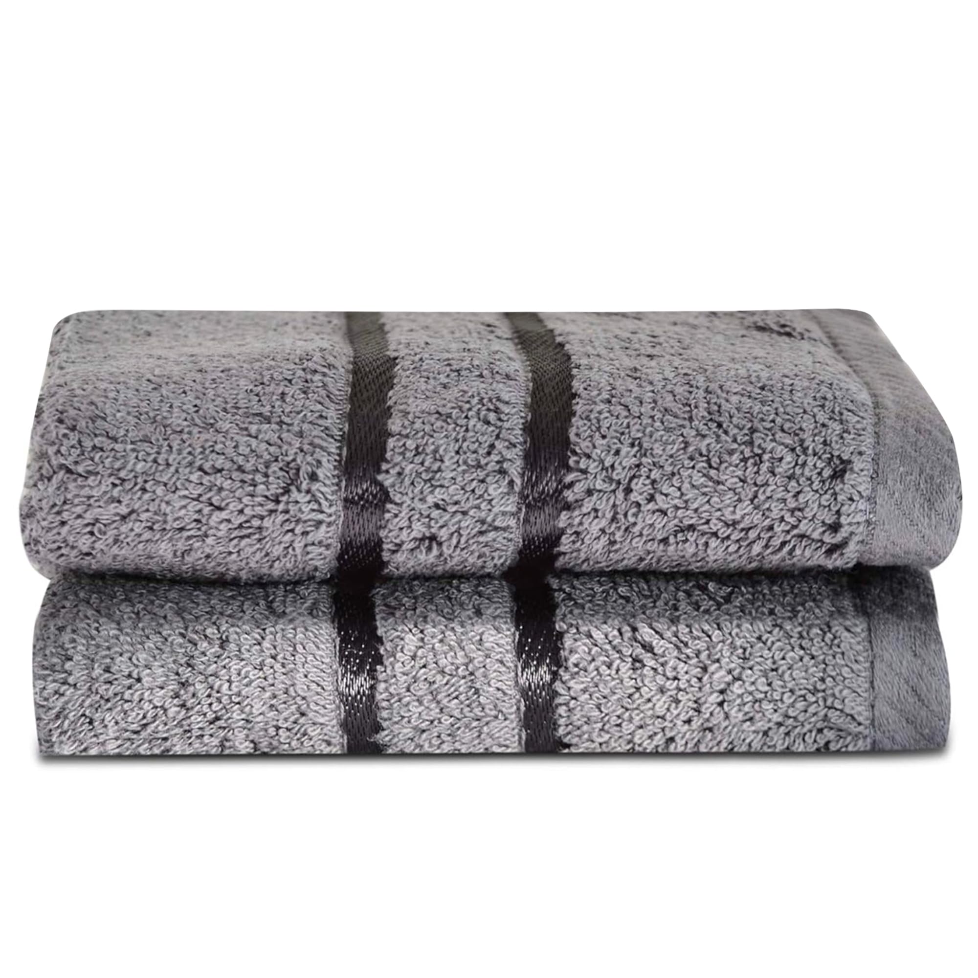 Towelogy® 600GSM Cotton Washcloths Multipack Quick Dry Flannels Face Towels Hotel Spa Bathroom Make Up Remover Cloths 30x30cm (Grey Charcoal, Pack Of 2)