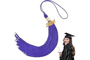 QOIUSO 2024 Graduation Tassel: Tassel for Graduation Cap 2024, Graduation Cap Hat Decorations, Class of 2024 Tassel Charm Graduation Party Decorations 2024 Grad Cap Decorations Graduate Gifts - Purple