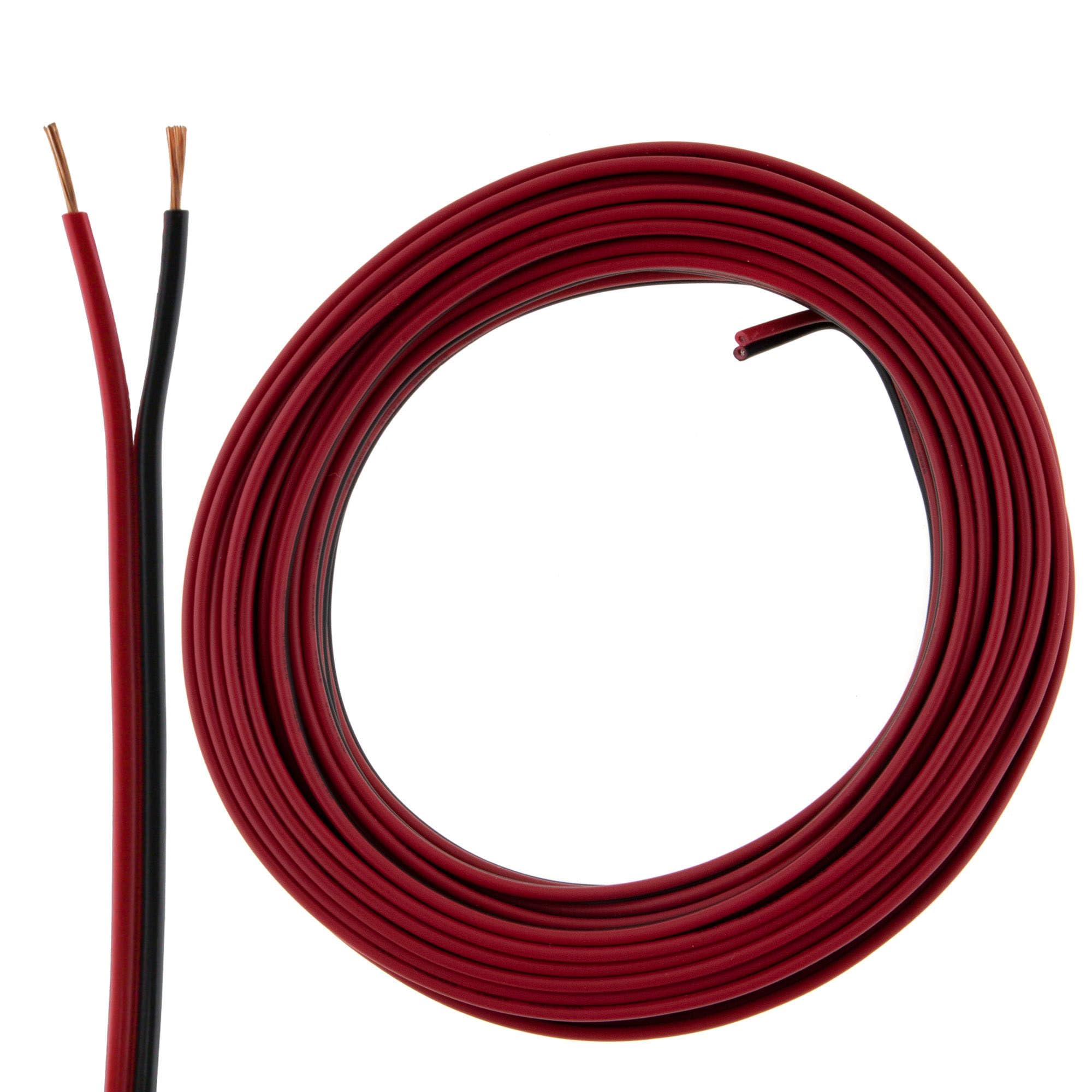 SeKi Loudspeaker Cable 2 x 0.50 mm² - 10 m - Red/Black - CCA - Audio Cable - Box Cable
