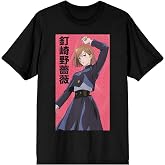 Bioworld Jujutsu Kaisen Nobara Crew Neck Short Sleeve Men's Black T-Shirt