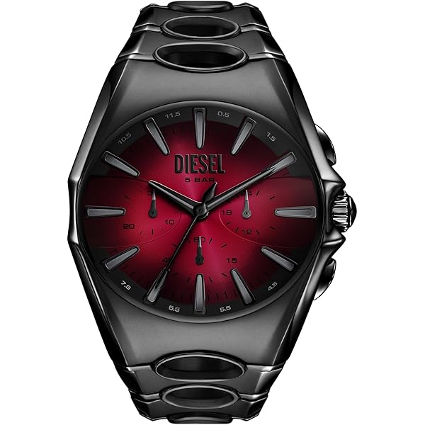 Amazon.com: Diesel Men's D-Curve Chronograph Red Stainless Steel