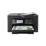 Epson Workforce Pro WF-7820 Wireless All-in-One Wide-Format Printer, Auto 2-Sided Print 13" x 19" Copy, Scan & Fax, 50-Page ADF, 250-sheet Paper Capacity, Works with Alexa - Black