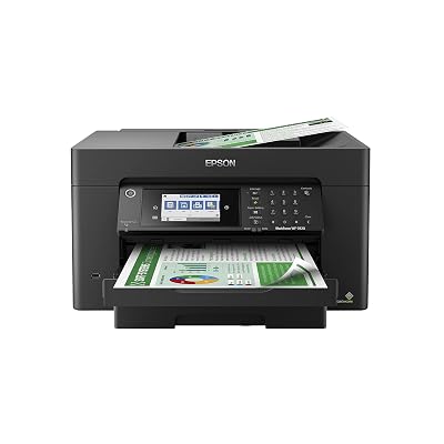 Epson Workforce Pro WF-7820 Wireless All-in-One Wide-Format Printer, Auto 2-Sided Print 13" x 19" Copy, Scan & Fax, 50-Page ADF, 250-sheet Paper Capacity, Works with Alexa - Black