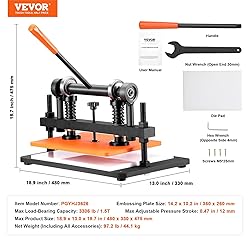 Leather Cutting Machine, 14.2 x 10.2 in Embossing