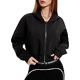 Airfree Womens Zip Up Hoodies Cropped Sweatshirt Workout Long Sleeve Jackets Hooded Y2K Casual Coat for Women