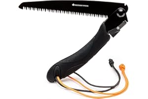 The Friendly Swede Folding Saw with Ergonomic TPR Handle and 8" Blade, Folding Hand Saw for Trees, Pruning Saw, Tree Saw, Wood Saw, Camping Saw, Small Hand Saw Wood, Folding Saw Bushcraft Survival