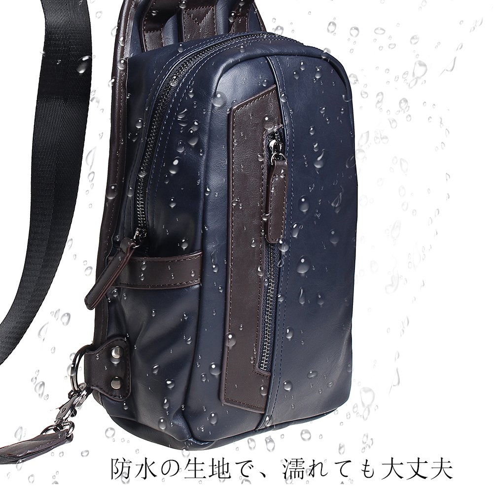 The Seventh Leather Sling Bag, Vintage Chest Shoulder Backpack Sling Satchel Bag for Hiking Camping Travel Outdoors for men