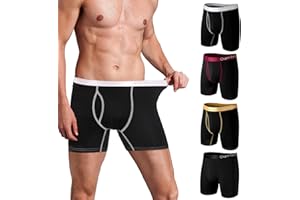 Charm Karter Men's Trunks Underwear - Mens Breathable Anti-Chafing Moisture Wicking Underwear 4 Pack