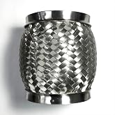 3" Exhaust Flex Coupling Joint Bellow with Interlock Liner - SS304 - Stainless Steel 3" x 4" OAL