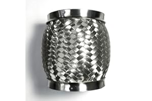 TICON 3" Exhaust Flex Coupling Joint Bellow with Interlock Liner - SS304 - Stainless Steel 3" x 4" OAL