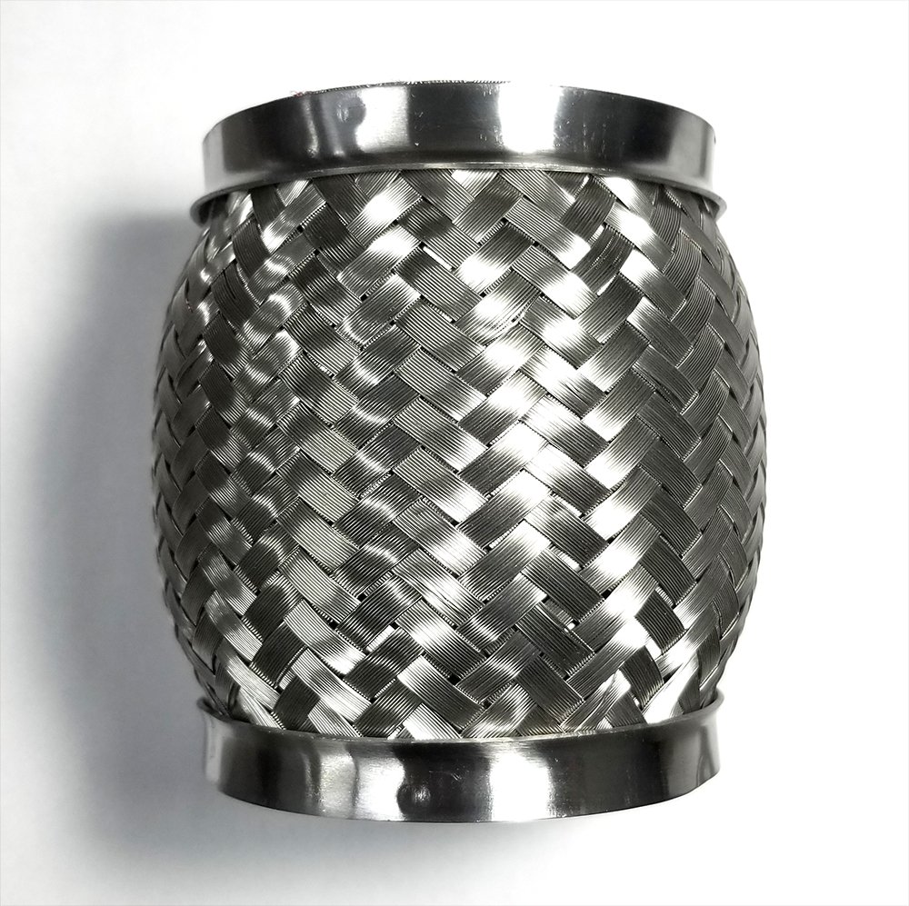 3" Exhaust Flex Coupling Joint Bellow with Interlock Liner - SS304 - Stainless Steel - 3" x 4" Length