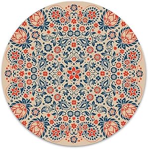 ONEPICEBEST Decorative Aluminum Sign, Floral Ornate Pattern Cultural Folk Persian Middle Eastern Metal Poster Modern Wall Art Decor for Porch Patio Yard Garden 12x12 Inch