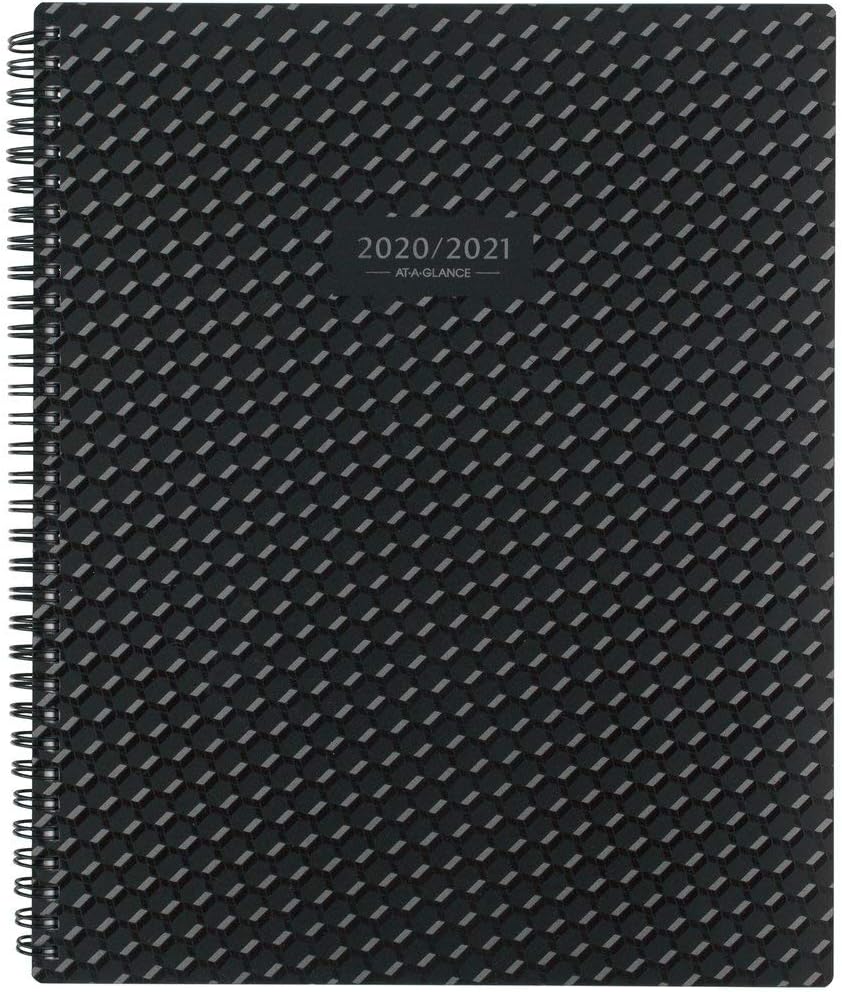 Academic Planner 2020-2021, AT-A-GLANCE Weekly & Monthly Planner, 8-1/2" x 11", Large, Elevation, Black (75959P05), Model: 75959P0521