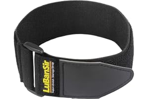 LuBanSir Cinch Straps - 2" x 18" (6 Pack) Elastic Hook and Loop Storage Straps with Buckle for Bicycle, Truck, Boat and More for Extension Cords, Ropes, Hoses Organization - Black