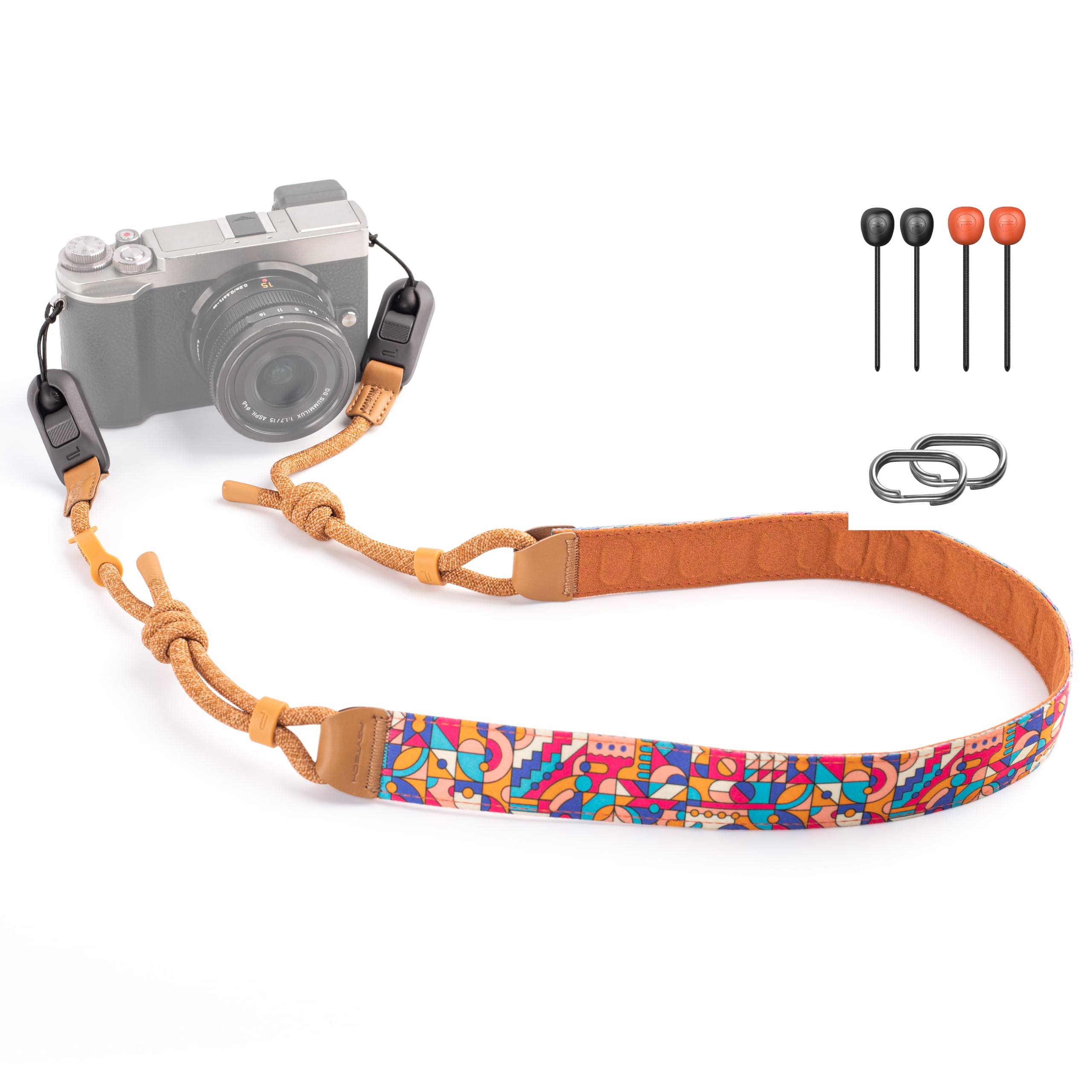 PGYTECH Artistic Style Camera Shoulder Strap Air, Camera Strap Quick Release, Adjustable 1100~1400mm Camera Neck Strap for Nikon/Canon/Sony/Fuji and Digital Cameras(Modern Art) L