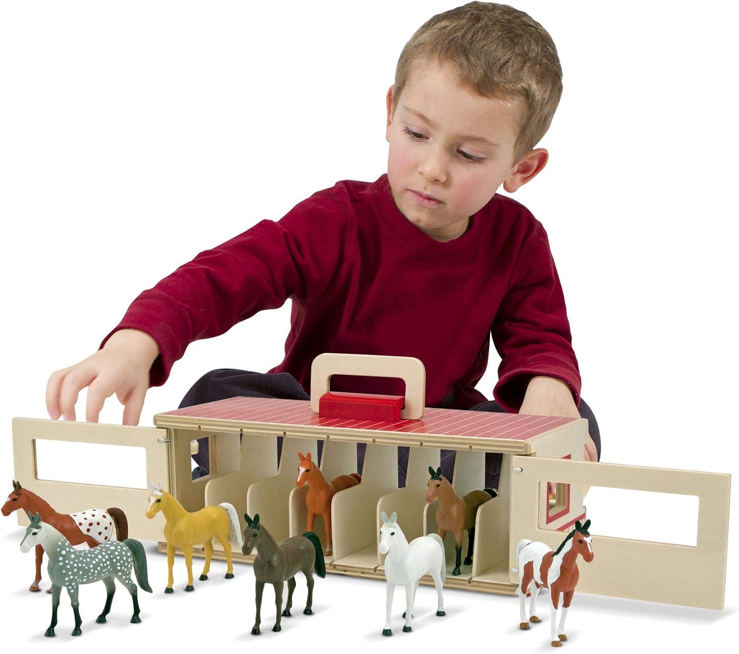 melissa and doug wooden horse stable