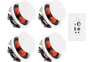 STUDIOFINIX 8-Inch Bluetooth Ceiling Speaker System with A 2-Channel Wall Amplifier,402W Max Power Output Pair - Perfect for 