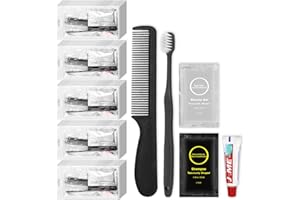 Toiletry Kits Disposable Travel Size Personal Hygiene Kits for Homeless Care Package Supplies in Bulk Toiletries Set Essentia