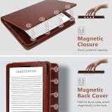 MMK Kindle Paperwhite Case 7/6.8 inch Premium PU Leather Smart Cover Brown view 4
