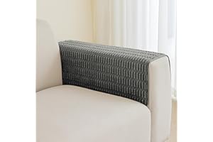 Muamar Couch Arm Covers Chair Arm Covers, Non Slip Sofa Arm Covers, Armrest Covers for Sofa, Furniture Covers Couch Protector Set of 2pcs (26x26inch, Dark Grey)