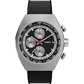 Timex Men's Legacy Tonneau 42mm Watch - Black Strap Black Dial Stainless Steel Case