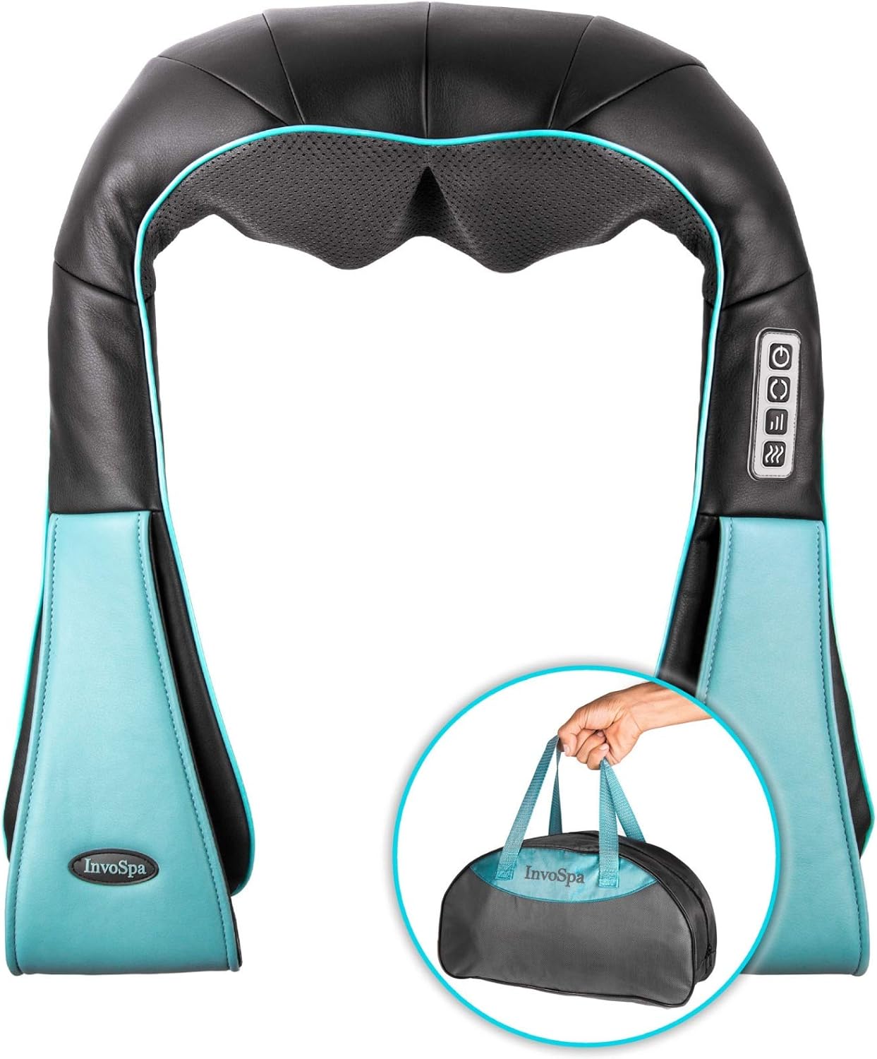Shiatsu Back shoulder & Neck Massager With Heat - Deep Tissue 3D Kneading Pillow Massager for Neck, Back, Shoulders, Foot, Legs - Electric Full Body Massage - for Home & Car: Health & Personal Care