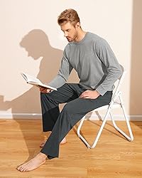 LAPASA Men's Soft Knit Pajama Sets Comfy Sleepwear